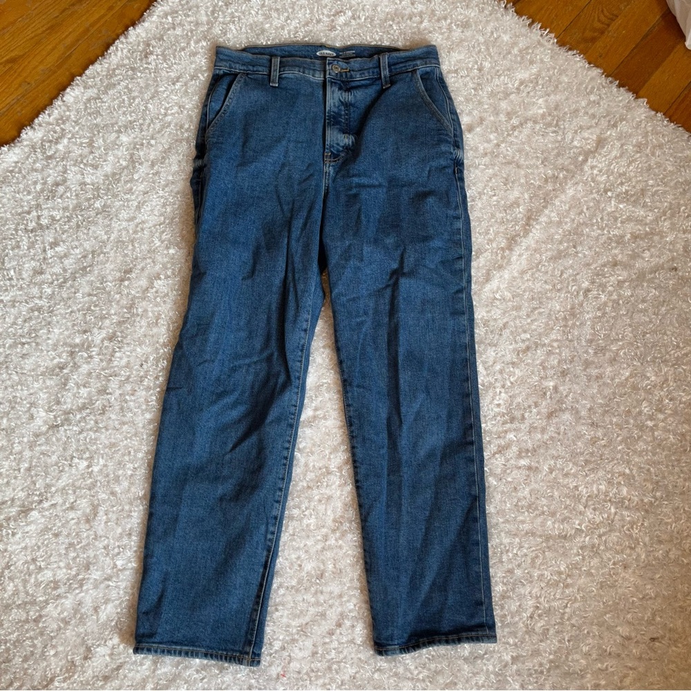 old navy sky high straight jeans